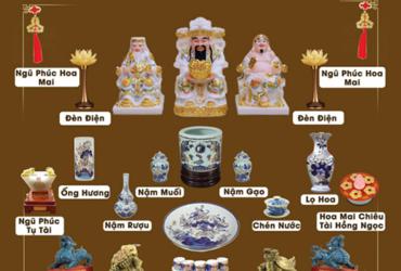 Cách Bày Bàn Thờ Thần Tài Ông Địa Hợp Phong Thủy