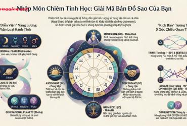 Chiêm tinh học tiếng Anh là gì? Giải mã hệ thống thuật ngữ bản đồ sao chuẩn quốc tế