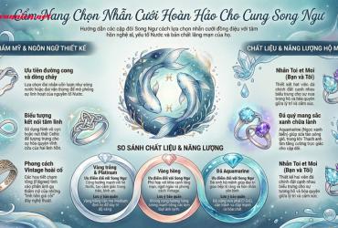 Bí quyết chọn nhẫn cưới cho cung Song Ngư: Giai điệu của nước và sự lãng mạn vĩnh cửu
