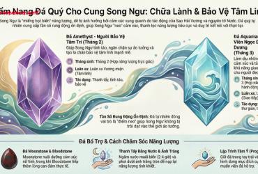 Đá quý cung Song Ngư: Kết nối trực giác và tìm lại sự bình an nội tại