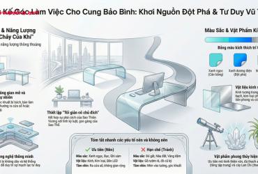Thiết kế phòng làm việc cho cung Bảo Bình: Kích hoạt tư duy và sáng tạo