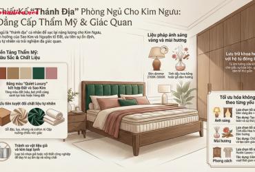 Phòng ngủ cung Kim Ngưu: Kiến tạo thánh địa của sự hưởng thụ và bình yên