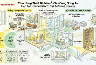 Phong thủy nhà ở cung Song Tử: Thiết kế không gian mở kích thích trí tuệ và sự sáng tạo