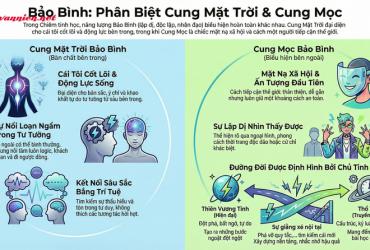 Cung Mặt Trời Bảo Bình và Cung Mọc Bảo Bình: Giải mã sự khác biệt từ cốt lõi đến vỏ bọc
