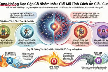 Sự giao thoa huyền bí: Giải mã tính cách 12 Cung Hoàng Đạo theo Học thuyết nhóm máu