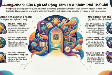 Cung nhà 9 và hành trình tìm kiếm chân lý: Ý nghĩa 10 hành tinh trong bản đồ sao