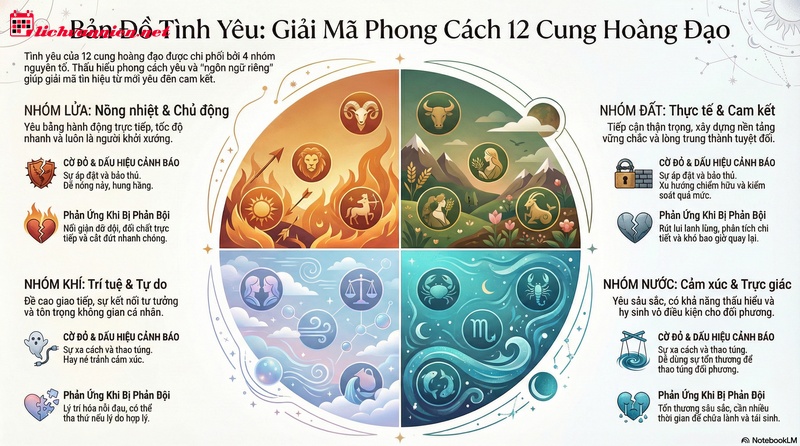 T&igrave;nh y&ecirc;u 12 cung ho&agrave;ng đạo: Giải m&atilde; T&acirc;m l&yacute;, H&agrave;nh vi v&agrave; Cảm x&uacute;c