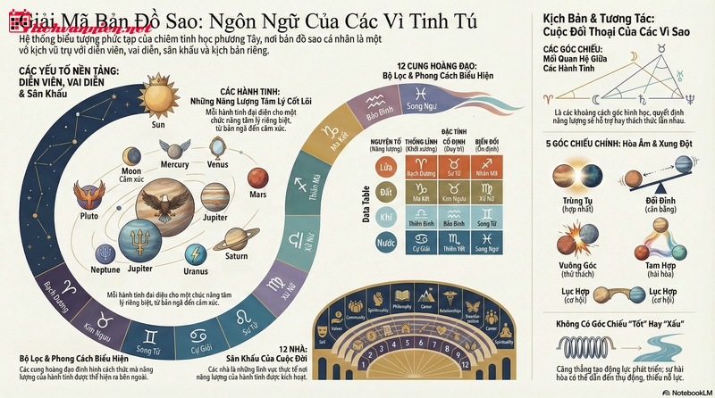 Giải mã hệ thống thuật ngữ Chiêm tinh học: Chìa khóa giải mã ngôn ngữ của những vì sao