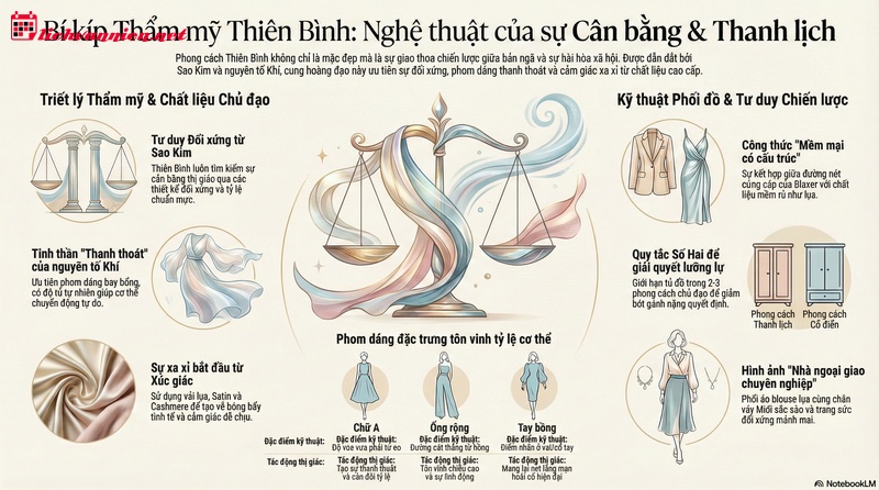 Nghệ thuật phối đồ cung Thi&ecirc;n B&igrave;nh: Kh&aacute;m ph&aacute; sự c&acirc;n bằng từ bản chất Venus