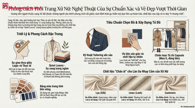 Phong c&aacute;ch thời trang cung Xử Nữ: Đỉnh cao của sự tinh tế v&agrave; ho&agrave;n hảo