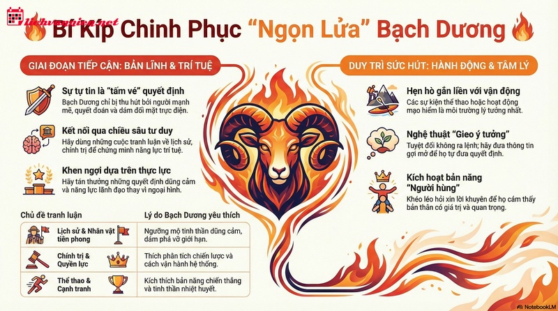 Chiến thuật chinh phục tr&aacute;i tim cung Bạch Dương: B&iacute; mật thu h&uacute;t ngọn lửa ti&ecirc;n phong