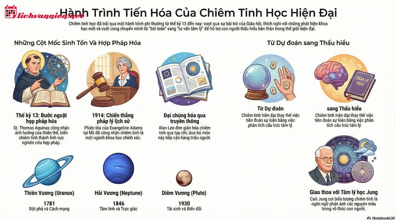 Chi&ecirc;m tinh học hiện đại: H&agrave;nh tr&igrave;nh t&aacute;i sinh từ Kỷ nguy&ecirc;n tối đến Cố vấn t&acirc;m l&yacute;
