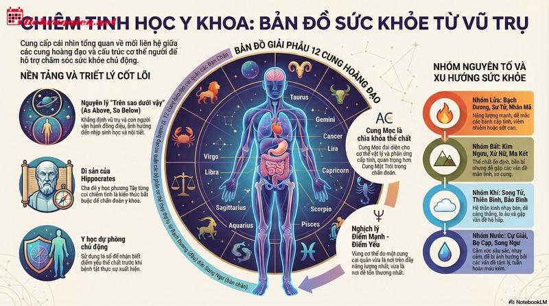 Chi&ecirc;m tinh học v&agrave; sức khỏe: Giải m&atilde; mối li&ecirc;n hệ giữa vũ trụ v&agrave; cơ thể bạn