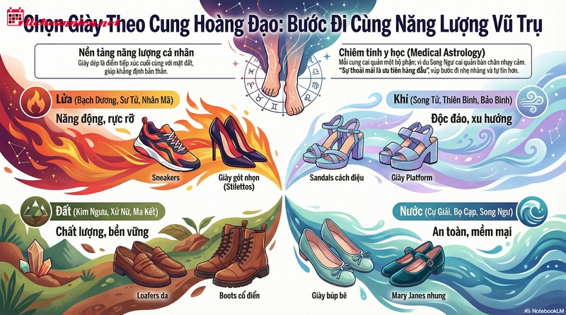 Chọn gi&agrave;y cho 12 cung ho&agrave;ng đạo: B&iacute; quyết khẳng định phong c&aacute;ch từ c&aacute;c v&igrave; sao