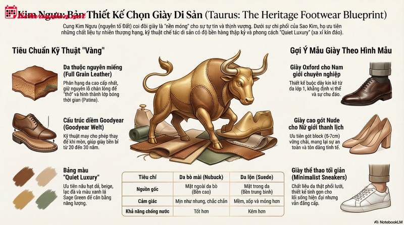 Nghệ Thuật Chọn Gi&agrave;y Cho Cung Kim Ngưu: Sự Đầu Tư Th&ocirc;ng Minh V&agrave;o Những Gi&aacute; Trị Bền Vững