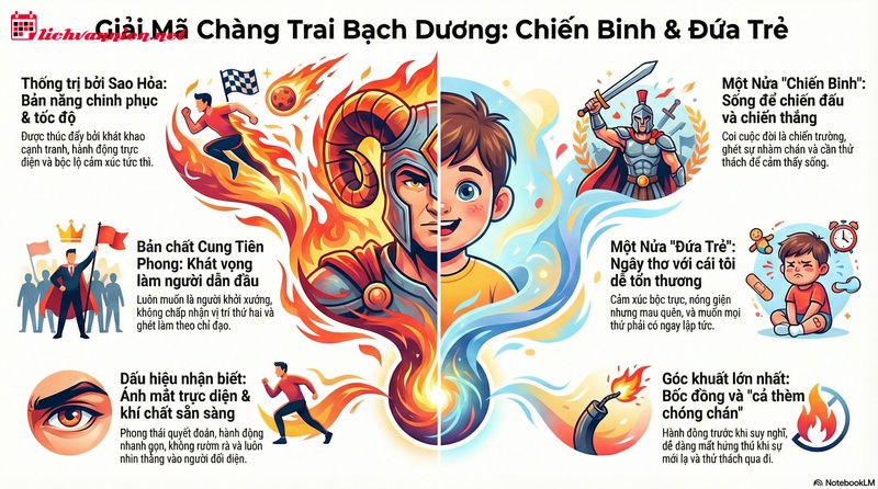 Giải m&atilde; Cung Bạch Dương nam: Chiến binh quả cảm hay đứa trẻ ng&acirc;y thơ?