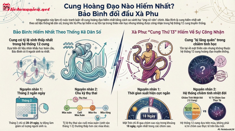 Cung ho&agrave;ng đạo hiếm nhất: G&oacute;c nh&igrave;n từ thống k&ecirc; v&agrave; thi&ecirc;n văn học