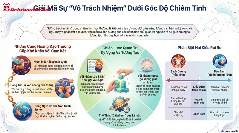 Cung Ho&agrave;ng Đạo V&ocirc; Tr&aacute;ch Nhiệm Nhất: Giải M&atilde; Cơ Chế Chi&ecirc;m Tinh Từ Bản Chất Năng Lượng Đến H&agrave;nh Vi Thực Tiễn