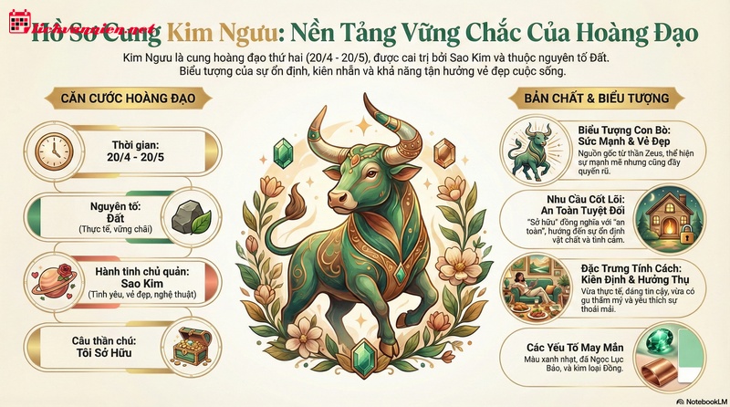 Cung Kim Ngưu: Giải M&atilde; Bản Đồ Năng Lượng Của Sự Ổn Định Vững Ch&atilde;i