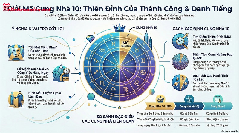 Cung Nh&agrave; 10 Trong Chi&ecirc;m Tinh: Đỉnh Cao Danh Vọng V&agrave; Địa Vị X&atilde; Hội