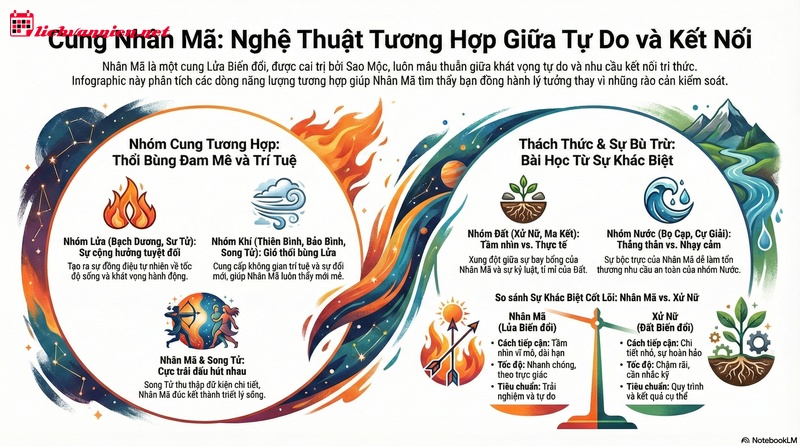 Giải m&atilde; độ tương hợp Cung Nh&acirc;n M&atilde;: Ai l&agrave; người đồng h&agrave;nh l&yacute; tưởng cho ngọn lửa tự do?