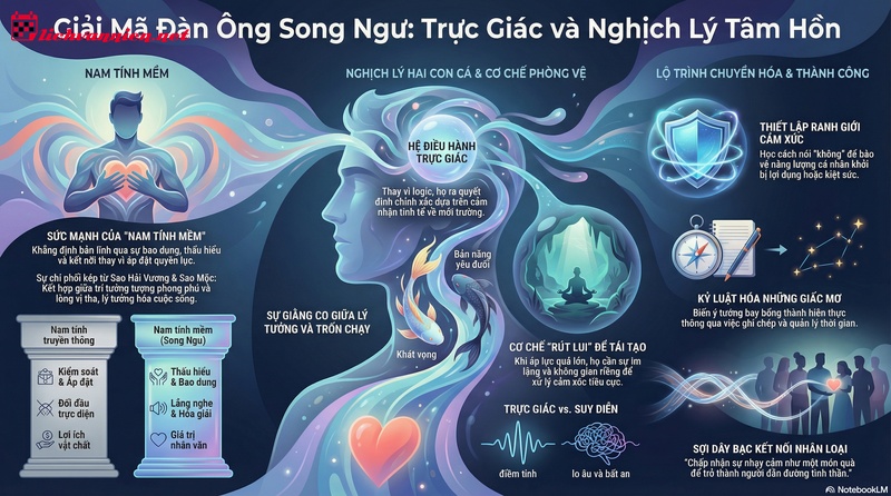 Giải M&atilde; Thế Giới Nội T&acirc;m Nam Song Ngư V&agrave; Bản Sắc Nam T&iacute;nh Mềm