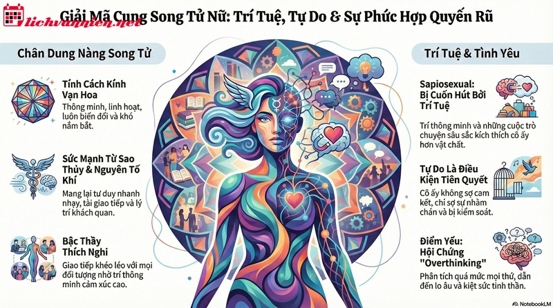 Cung Song Tử nữ: Giải m&atilde; qu&yacute; c&ocirc; th&ocirc;ng minh v&agrave; kh&oacute; nắm bắt nhất v&ograve;ng tr&ograve;n ho&agrave;ng đạo
