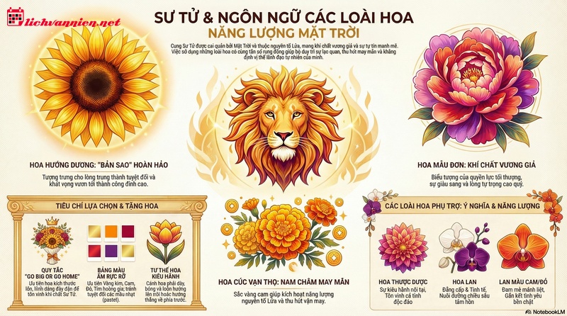 Cung Sư Tử Hợp Hoa G&igrave;? Giải M&atilde; Lo&agrave;i Hoa "Linh Hồn" Của Mặt Trời