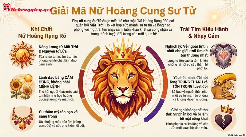 Giải M&atilde; Nữ Sư Tử: Kh&iacute; Chất Nữ Ho&agrave;ng V&agrave; Tr&aacute;i Tim Của Lửa