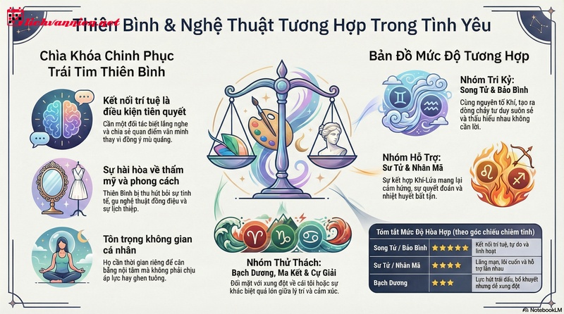 Cung Thi&ecirc;n B&igrave;nh hợp với cung n&agrave;o nhất? Giải m&atilde; t&igrave;nh y&ecirc;u v&agrave; c&aacute;c mối quan hệ