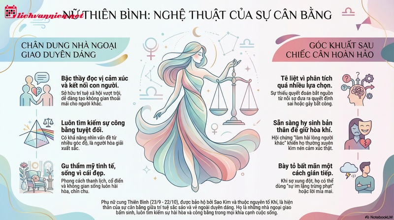 Giải mã nữ Thiên Bình: Khi vẻ đẹp ngoại giao hòa quyện cùng trí tuệ sắc sảo