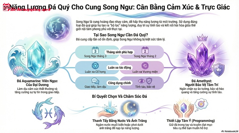 Đ&aacute; qu&yacute; cung Song Ngư: Kết nối trực gi&aacute;c v&agrave; t&igrave;m lại sự b&igrave;nh an nội tại