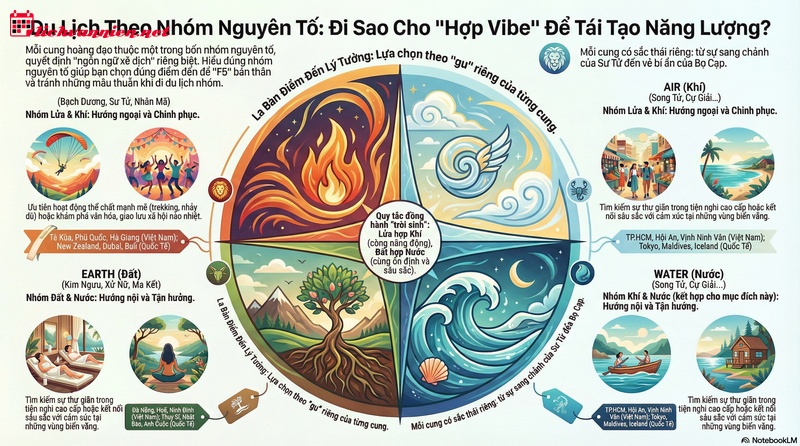 Bản Đồ Du Lịch 12 Cung Ho&agrave;ng Đạo: Đi Đ&acirc;u Để "Hợp Gu" V&agrave; Nạp Năng Lượng Chuẩn Nhất?