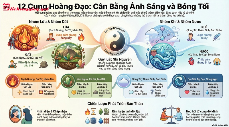 Điểm Mạnh v&agrave; Điểm Yếu của 12 Cung Ho&agrave;ng Đạo: Giải M&atilde; Hai Mặt T&iacute;nh C&aacute;ch