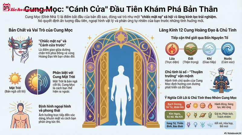 Đỉnh Nh&agrave; 1 tại 12 Cung Ho&agrave;ng Đạo: Giải m&atilde; Ngoại h&igrave;nh v&agrave; Cung Mọc