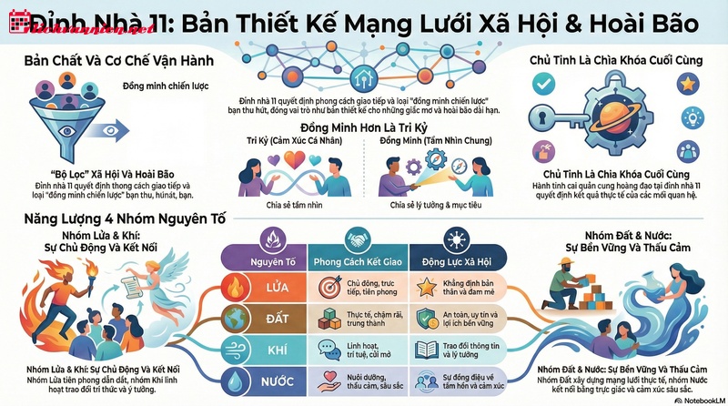 Đỉnh Nh&agrave; 11 Tại 12 Cung Ho&agrave;ng Đạo: Giải M&atilde; Ho&agrave;i B&atilde;o V&agrave; C&aacute;ch Bạn Kết Nối Cộng Đồng