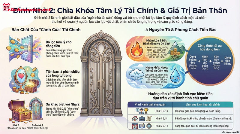 Đỉnh nh&agrave; 2 trong bản đồ sao: C&aacute;nh cửa dẫn đến sự thịnh vượng v&agrave; gi&aacute; trị tự th&acirc;n