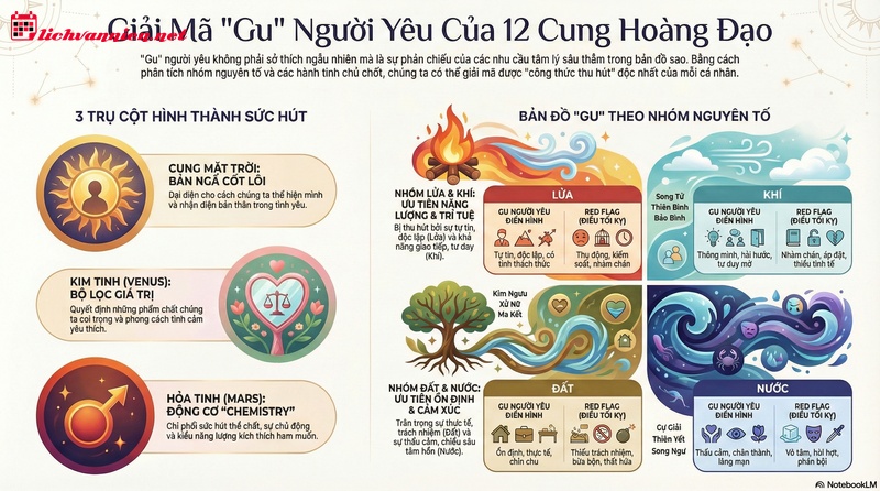 Gu người y&ecirc;u của 12 cung ho&agrave;ng đạo: Giải m&atilde; t&acirc;m l&yacute; v&agrave; sức h&uacute;t b&iacute; ẩn