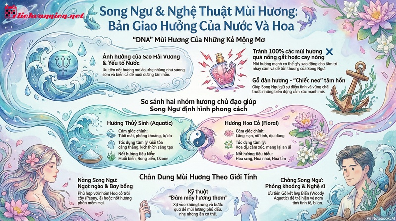B&iacute; ẩn m&ugrave;i hương cung Song Ngư: Đ&aacute;nh thức trực gi&aacute;c v&agrave; t&acirc;m hồn mộng mơ