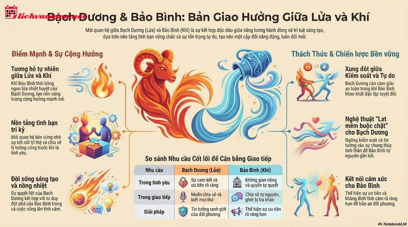 Bạch Dương v&agrave; Bảo B&igrave;nh: Khi lửa nhiệt huyết gặp gi&oacute; tự do