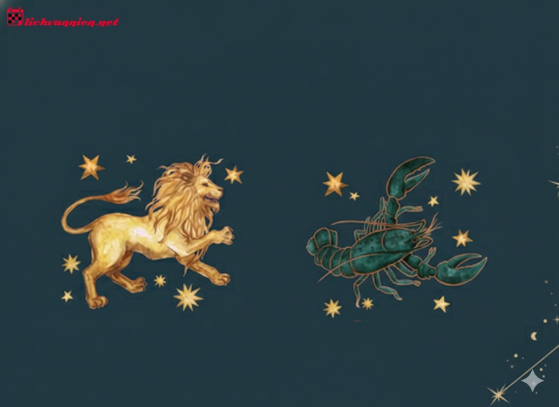 Cự Giải v&agrave; Sư Tử: Giải m&atilde; sự tương hợp giữa Mặt Trăng v&agrave; Mặt Trời