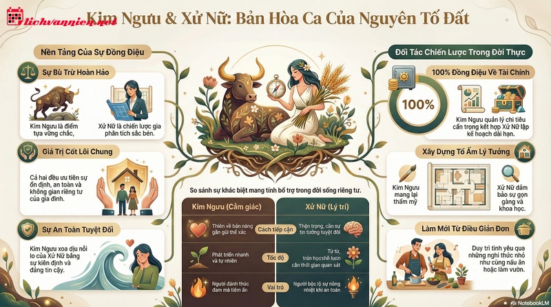 T&igrave;nh y&ecirc;u Kim Ngưu v&agrave; Xử Nữ: Khi Sự Ki&ecirc;n Định gặp gỡ Tr&iacute; Tuệ Sắc B&eacute;n