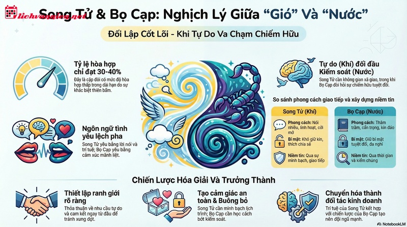 Song Tử v&agrave; Bọ Cạp: Cặp Đ&ocirc;i "Oan Gia" Hay Định Mệnh Của Sự Đối Lập?