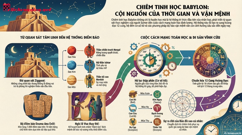 Lịch sử Chi&ecirc;m tinh học Babylon v&agrave; h&agrave;nh tr&igrave;nh giải m&atilde; vận mệnh từ bầu trời