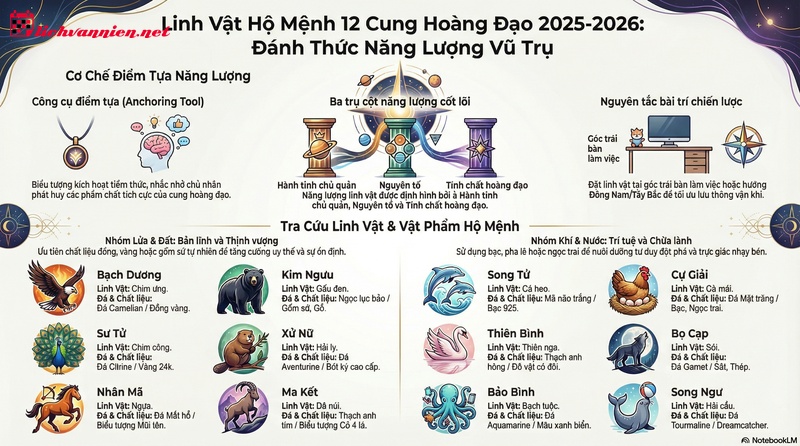 Giải m&atilde; linh vật may mắn v&agrave; b&iacute; quyết chọn vật phẩm hộ mệnh cho 12 cung ho&agrave;ng đạo