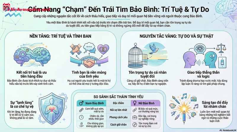 Bí kíp yêu cung Bảo Bình: Cách nắm giữ trái tim của kẻ tôn thờ tự do