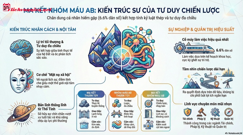 Giải mã Ma Kết nhóm máu AB: Sự giao thoa giữa kỷ luật thép và tư duy chiến lược