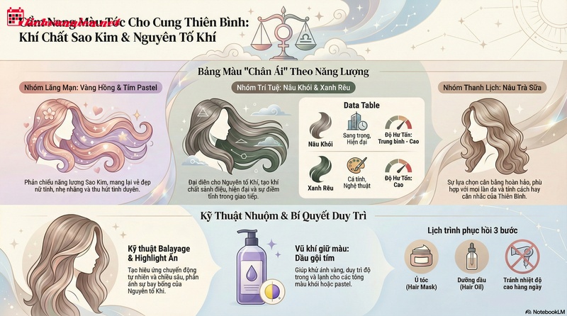 M&agrave;u T&oacute;c Cung Thi&ecirc;n B&igrave;nh: Đ&aacute;nh Thức Vẻ Đẹp Thanh Lịch Từ Sao Kim