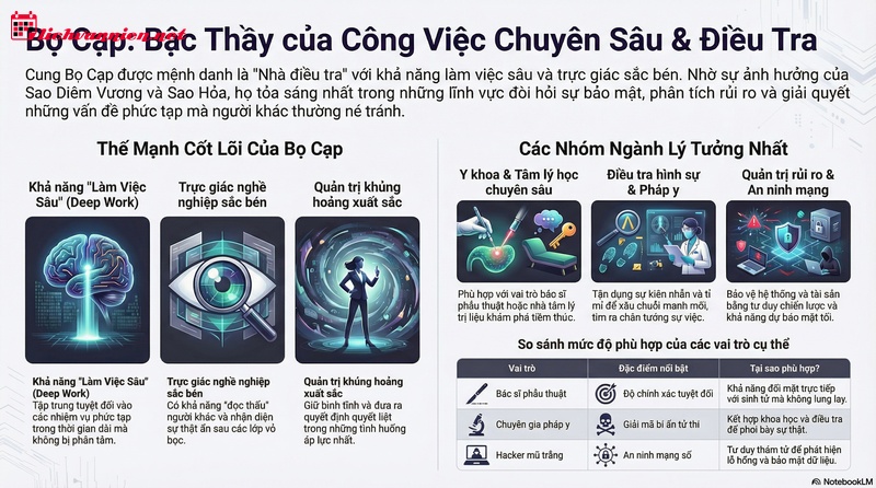 Nghề Nghiệp Ph&ugrave; Hợp Với Cung Bọ Cạp: Kh&aacute;m Ph&aacute; Con Đường Sự Nghiệp Cho "Nh&agrave; Điều Tra"