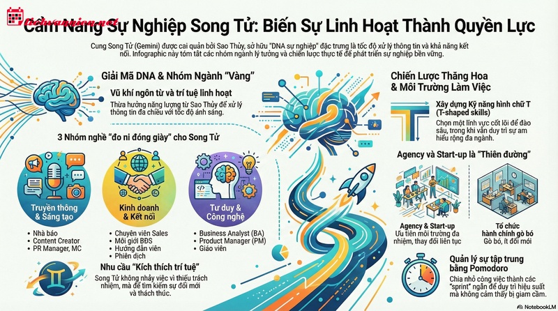Nghề nghiệp cung Song Tử: Khi Tr&iacute; tuệ v&agrave; Ng&ocirc;n từ dẫn lối th&agrave;nh c&ocirc;ng